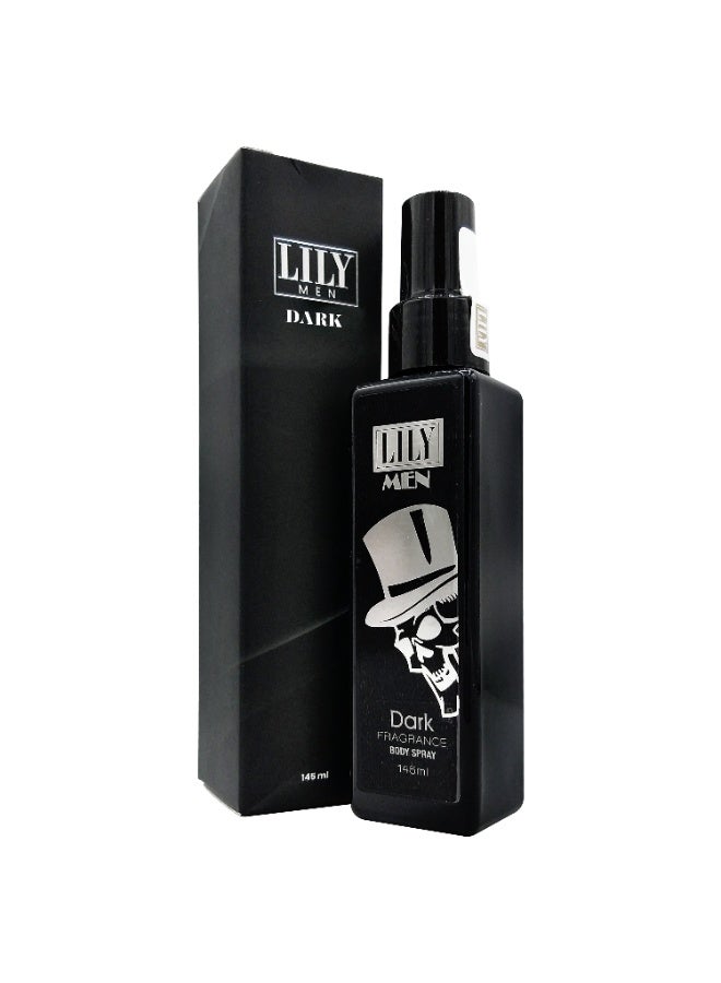Lily Premium Body Splash For Men Dark 145 ml - Image 1