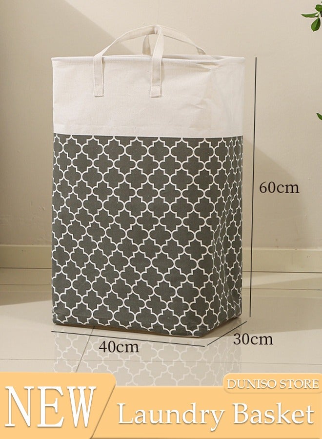 DUNISO Foldable Laundry Baske, Laundry Hamper, Collapsible Large Laundry Baskets with Easy Carry Handles Freestanding Waterproof Clothes Hamper Storage Basket for Clothes Organizer  - Image 1