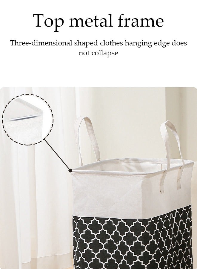 DUNISO Foldable Laundry Baske, Laundry Hamper, Collapsible Large Laundry Baskets with Easy Carry Handles Freestanding Waterproof Clothes Hamper Storage Basket for Clothes Organizer  - Image 3