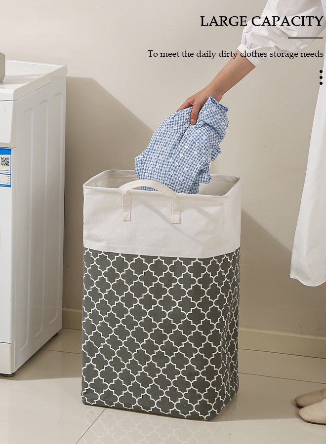 DUNISO Foldable Laundry Baske, Laundry Hamper, Collapsible Large Laundry Baskets with Easy Carry Handles Freestanding Waterproof Clothes Hamper Storage Basket for Clothes Organizer - Image 4