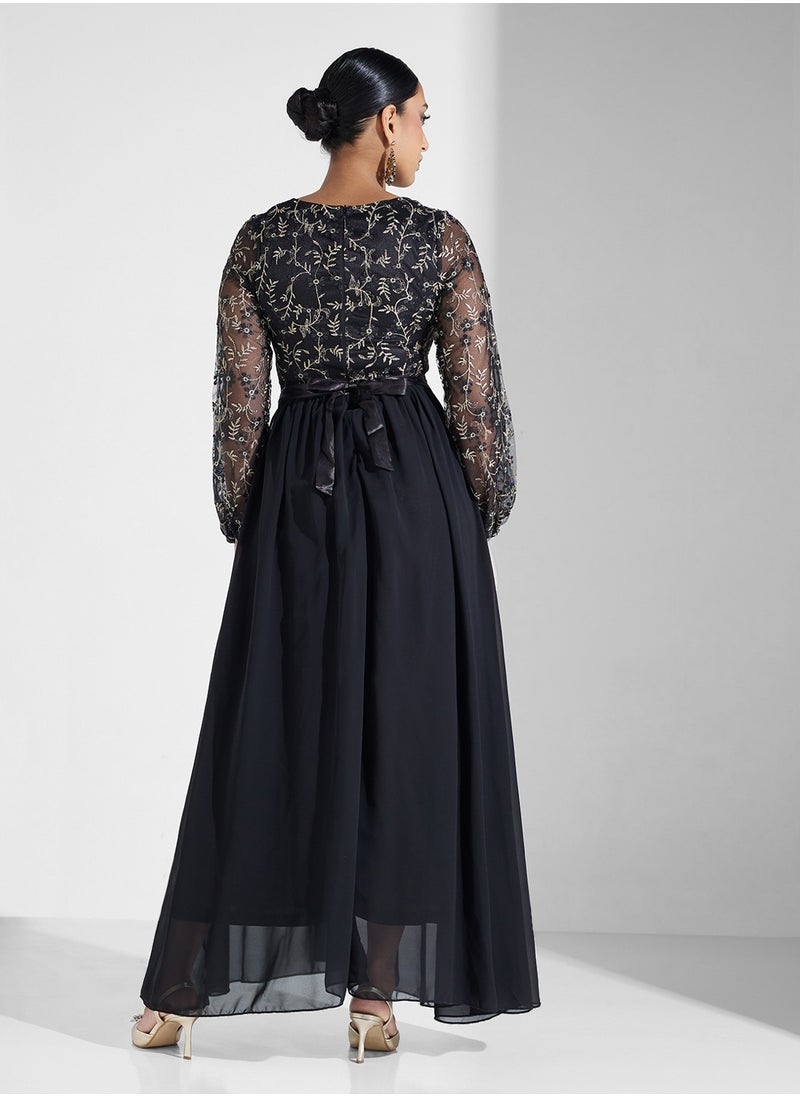 Khizana - Dress Embroidered Bodice - Image 1