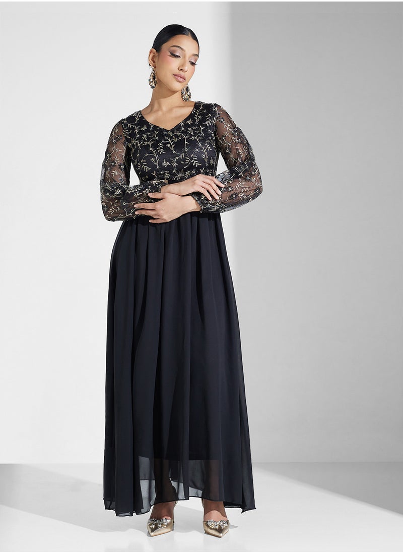 Khizana - Dress Embroidered Bodice - Image 1