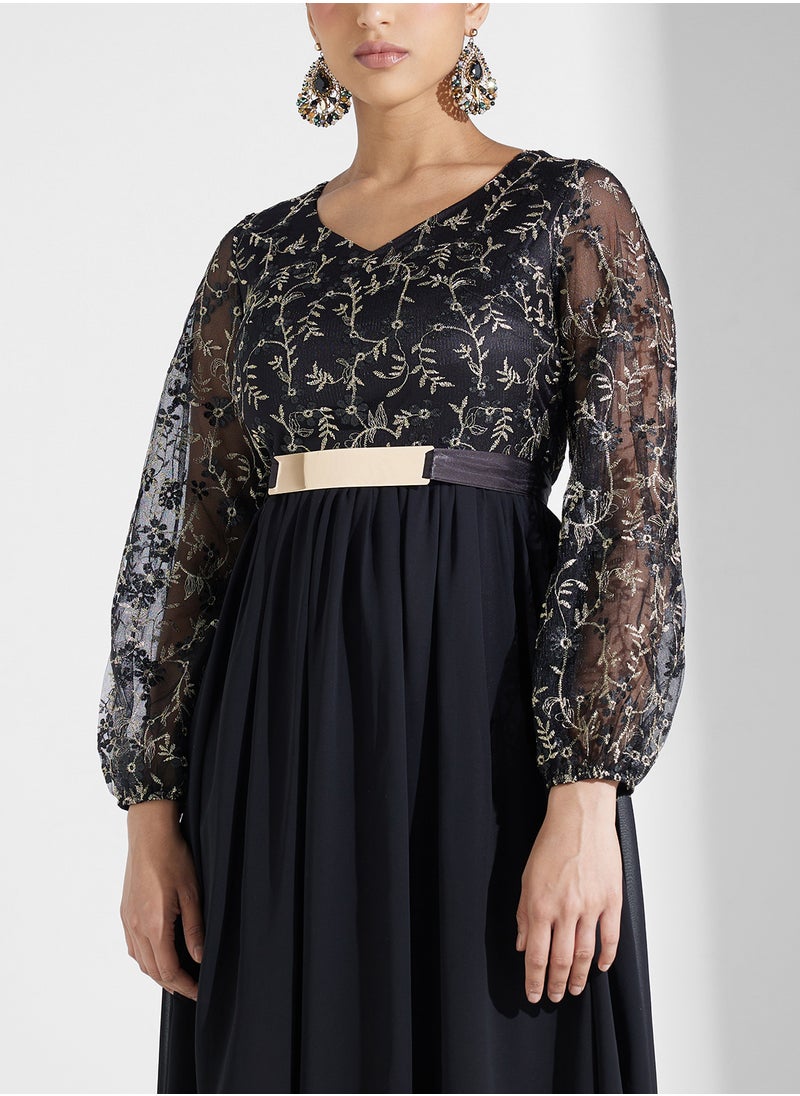 Khizana - Dress Embroidered Bodice - Image 1