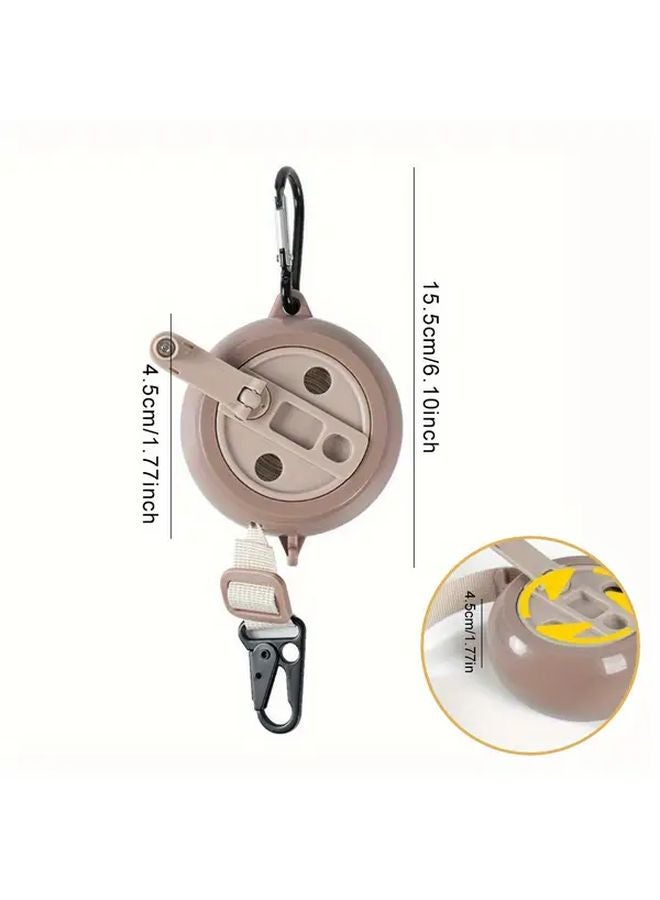 Retractable 13.4FT Green Travel Clothesline Portable Adjustable Laundry Rope For Outdoor Camping - Image 3