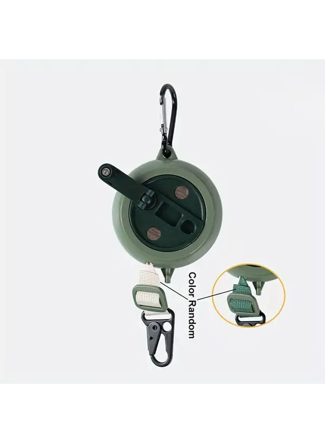 Retractable 13.4FT Green Travel Clothesline Portable Adjustable Laundry Rope For Outdoor Camping - Image 1