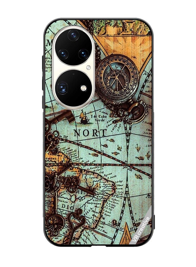 VR CREATIVE Protective Case Cover For Huawei P50 Pro Compas Design Multicolour - Image 1