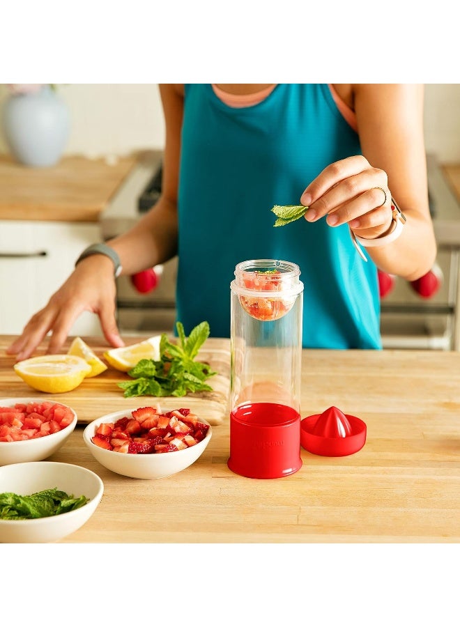 MunchkinÂ® MiracleÂ® 360 Fruit Infuser Water Bottle, 20 Ounce, Red - Image 2