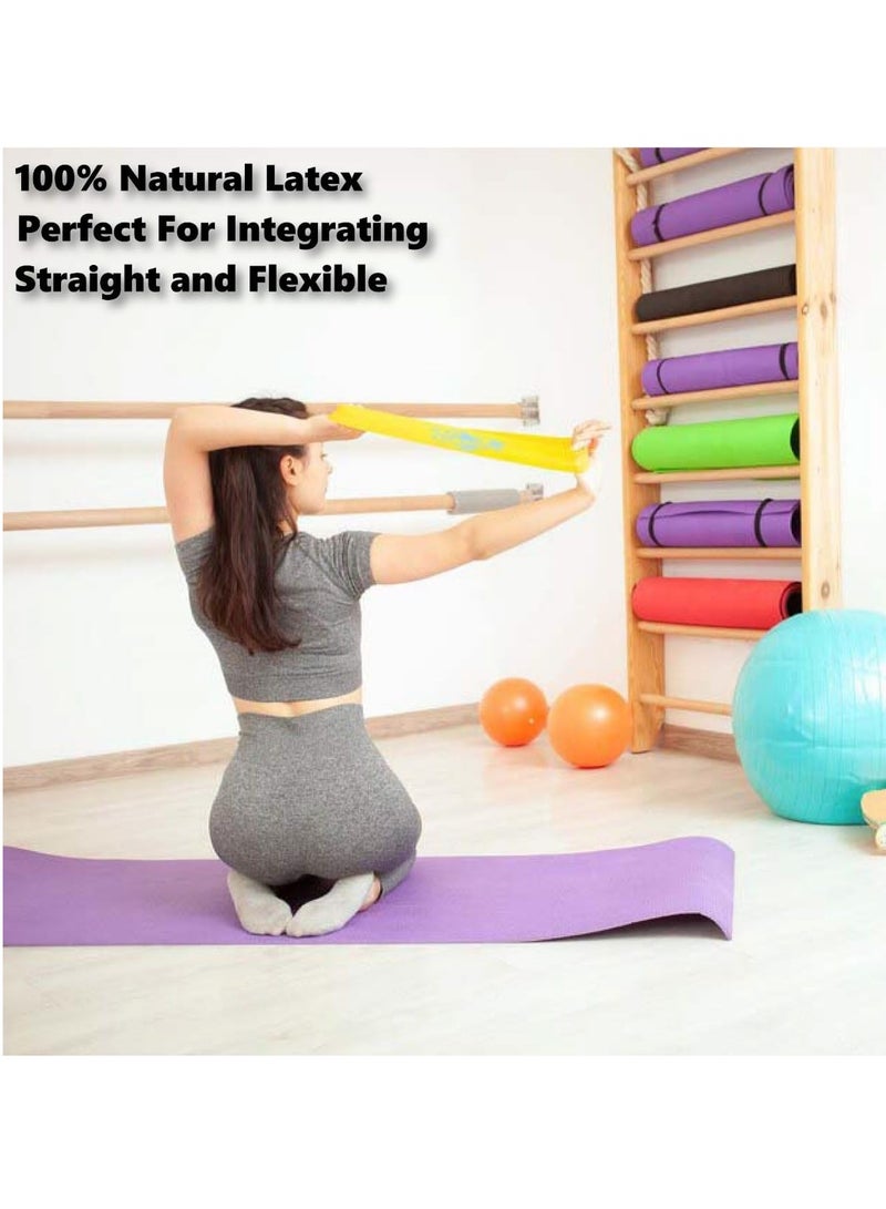 FIT TRIBE Resistance Bands Set of 5 for Men & Women, Multicolor Stretch Bands for Exercise, Home Gym, Strength Training, Yoga, Stretching, Cardio Workouts, and Physiotherapy Equipment - Image 5