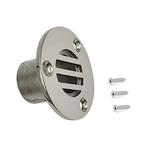 Douzime Boat Floor Yacht Deck Drain 1” Stainless Steel 316 Drainage Hardware Replacement Accessories - Image 1