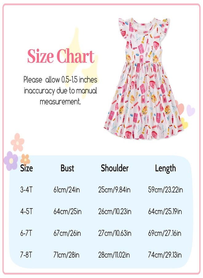 ESHOO فستان العودة إلى المدرسة للبنات الصغيرات ESHOO 3-8T بأكمام طائرة، فساتين كاجوال للأطفال، فستان صيفي للأطفال، ملابس للبنات الصغيرات - Image 4