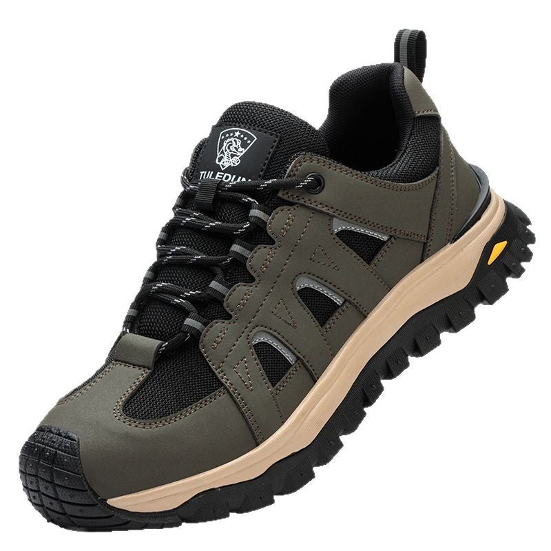Microfiber Leather Steel Toe Safety Shoes Puncture Resistant Low-Top Rubber Sole - Image 5
