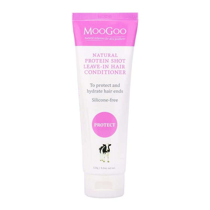 MooGoo Protein Shot Leave In Conditioner - A Natural Hydrating Hair Treatment for Dry Damaged Hair - for Women and for Men. Paraben Free, Cruelty Free. - Image 1