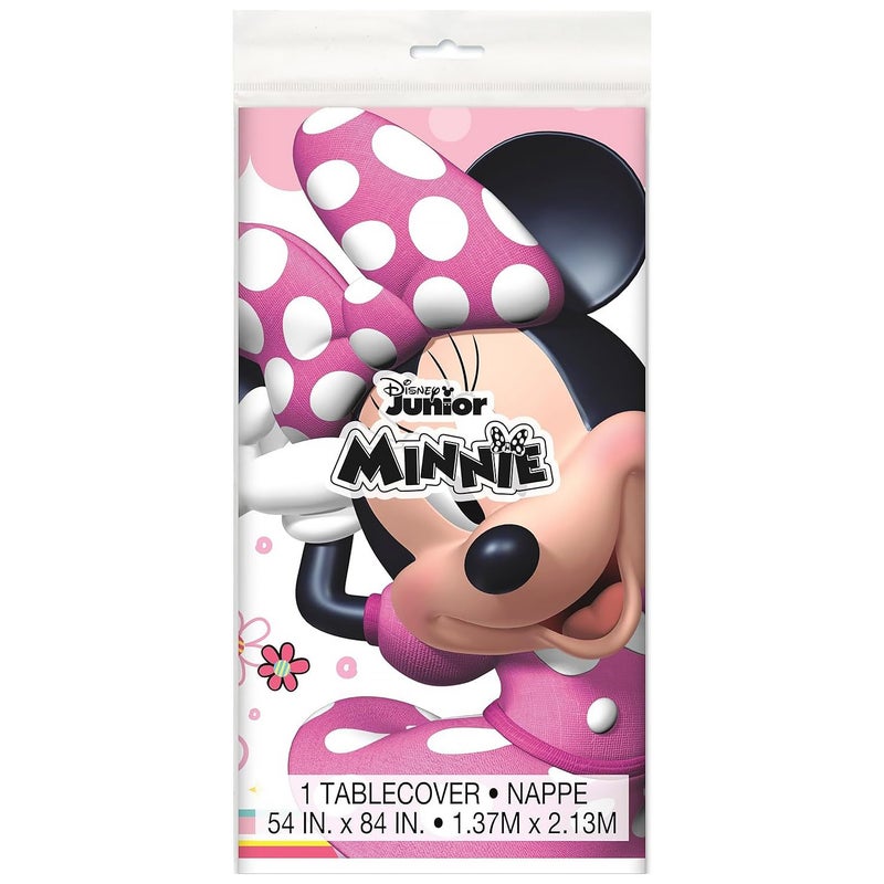 Unique Disney Iconic Minnie Mouse Rectangular Plastic Party Table Cover, 54" x 84", 1Ct, Multicolor (79233) - Image 4