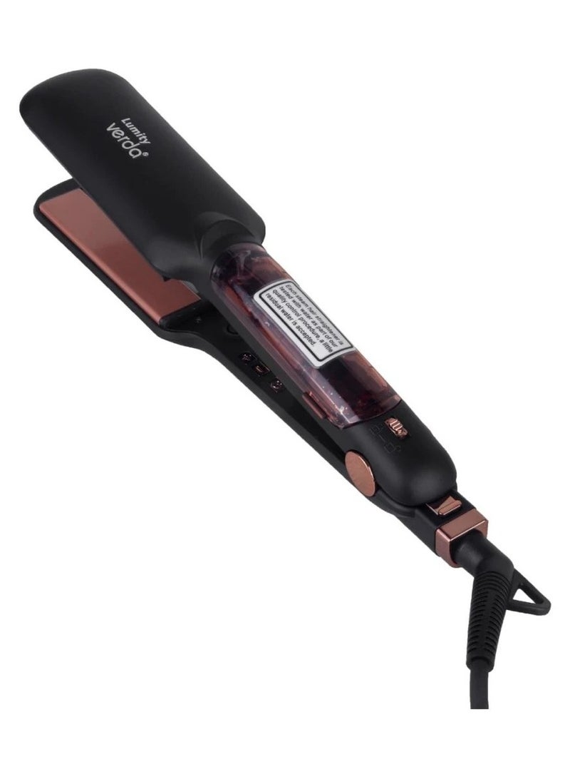 Sleek 80W Professional Hair Straightener with LED Display and Adjustable Temperature – Modern Black Design - Image 1