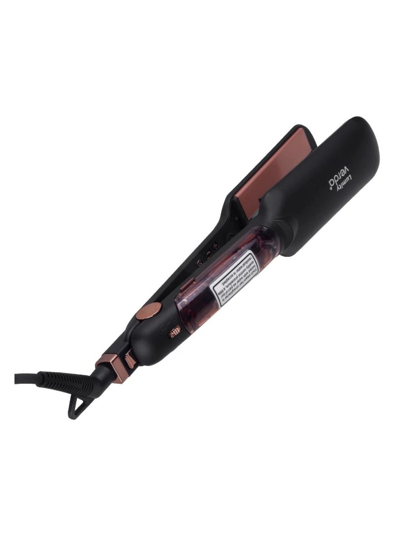 Sleek 80W Professional Hair Straightener with LED Display and Adjustable Temperature – Modern Black Design - Image 2