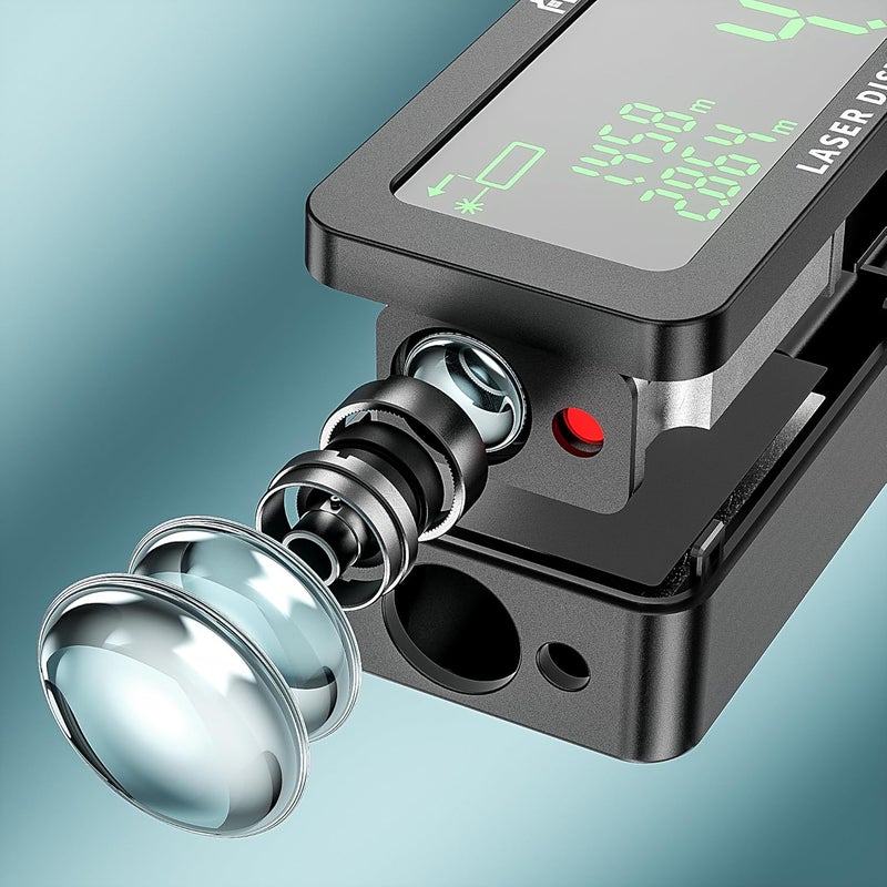 Tomahawk ® LMN-0050، مقياس المسافة بالليزر 50م دقة ±2 مم قياس سريع 0.5 ثانية متعدد الوحدات للمسافة/المساحة/الحجم الدرجة II <1mW ليزر نطاق 0.05–50م إيقاف تلقائي يعمل في -10°C إلى 40°C - Image 2