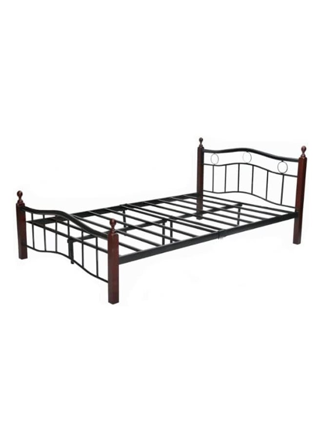 MAF furniture سرير من الخشب والصلب عالي التحمل من Galaxy Design بأرجل بلون الماهوجني - مقاس مزدوج 190X120X70 سم، موديل Gdf-7888.  - Image 2