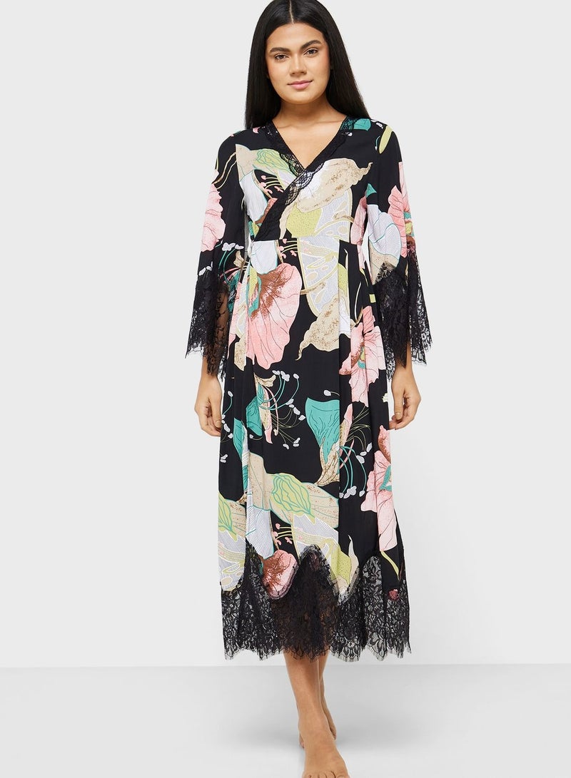 Floral Print Nightdress  - Image 1