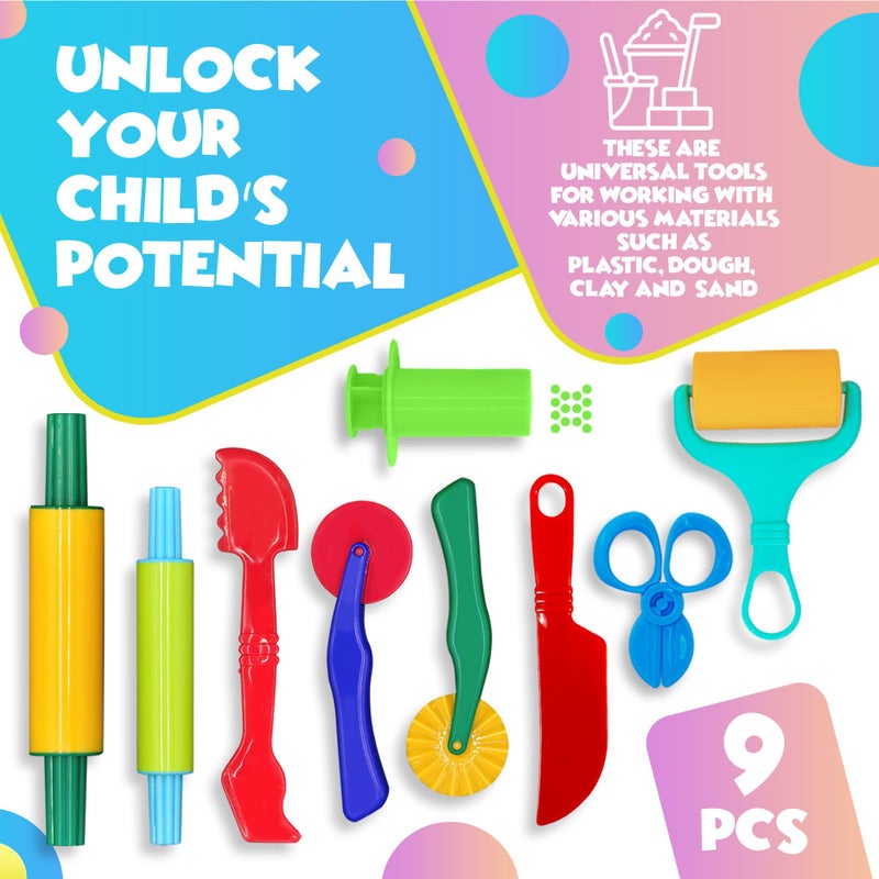 DIMROM Clay and Play Dough Tools Six Piece Set - Ages 3 & Up (6pcs) - Image 2