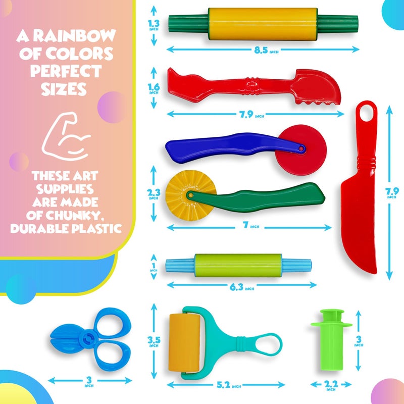 DIMROM Clay and Play Dough Tools Six Piece Set - Ages 3 & Up (6pcs) - Image 3