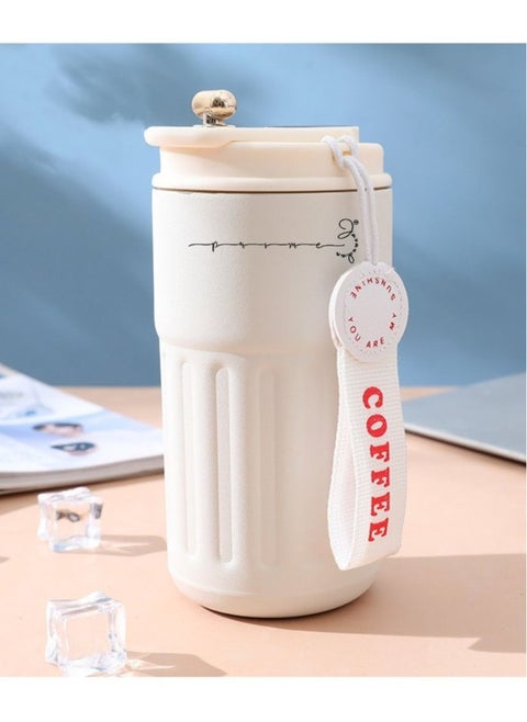 Smart Thermal Coffee Mug with LED Temperature Display Spill Proof Water Bottle, Portable Vacuum Insulated Travel Mug Coffee Cup (450ml)