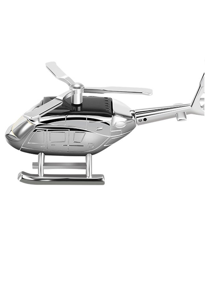 Generic Alloy Helicopter Ornament with Solar Energy Car Dashboard Decoration Dashboard Ornament Aromatherapy Present for Car Home Office Decor  - Image 3