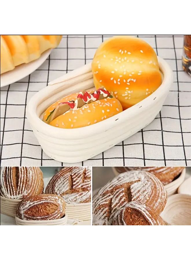 Beige Bread Proofing Basket Open Weave Design Artisan Bread Baking Supplies - Image 5