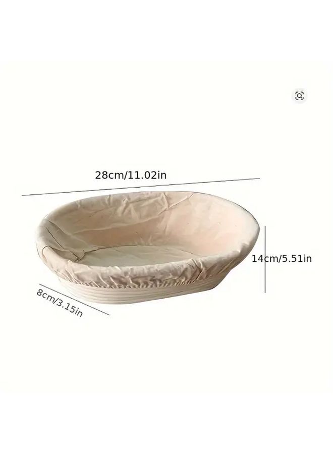 Beige Bread Proofing Basket Open Weave Design Artisan Bread Baking Supplies - Image 3
