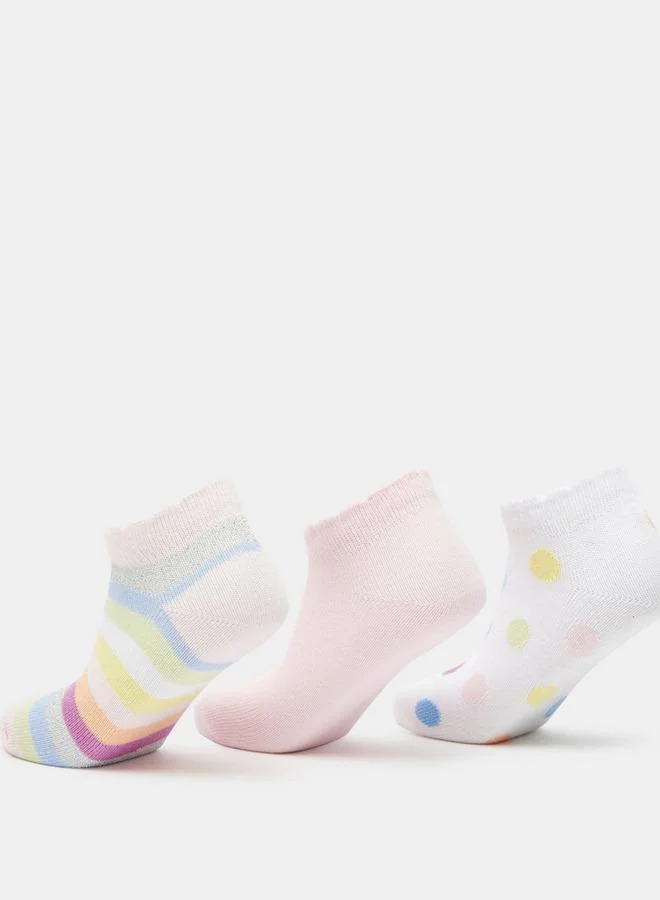 Shoemart Assorted Ankle Length Socks - Set of 3