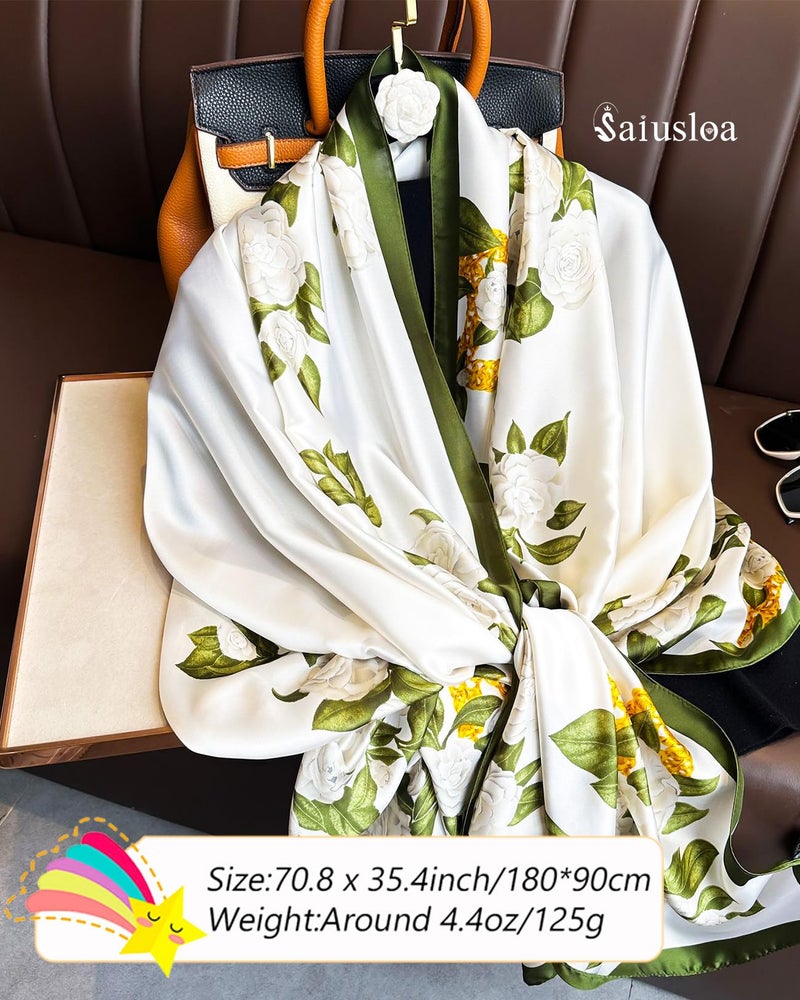 Saiusloa Dress Scarves Shawl Wraps Long Silky Scarf for Women Dressy Fashion Lightweight for Decorative Formal Evening Gowns-1002 - Image 5