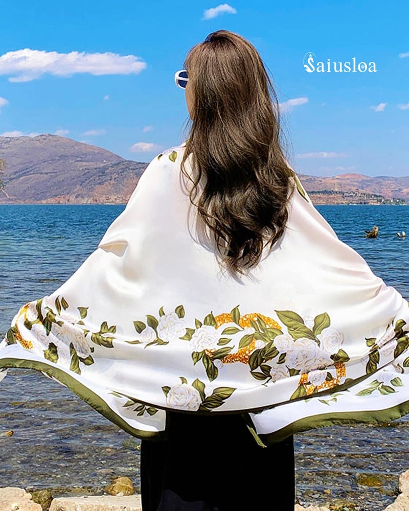 Saiusloa Dress Scarves Shawl Wraps Long Silky Scarf for Women Dressy Fashion Lightweight for Decorative Formal Evening Gowns-1002 - Image 4