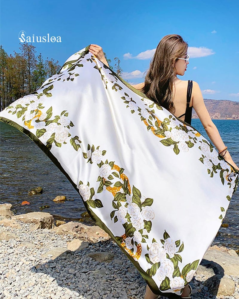 Saiusloa Dress Scarves Shawl Wraps Long Silky Scarf for Women Dressy Fashion Lightweight for Decorative Formal Evening Gowns-1002 - Image 2