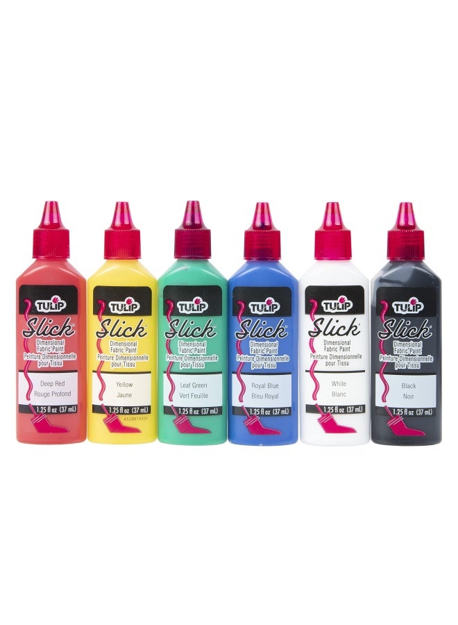 TULIP 17581 Dimensional Metallic Fabric Paint 6Pack Slick 125 oz TUDFP6PK - Image 3