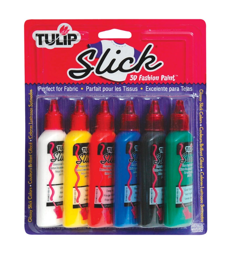TULIP 17581 Dimensional Metallic Fabric Paint 6Pack Slick 125 oz TUDFP6PK - Image 1