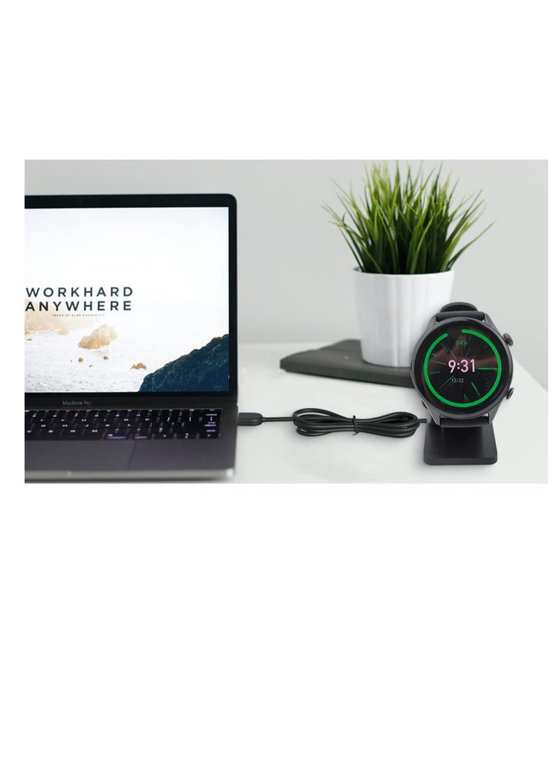 KASTWAVE حامل شاحن بديل، متوافق مع ساعة Amazfit GTR 3، GTR 3 Pro، GTS 3 الذكية، قاعدة شحن مع كابل شاحن USB مناسب لساعة Amazfit GTR 3 - Image 2