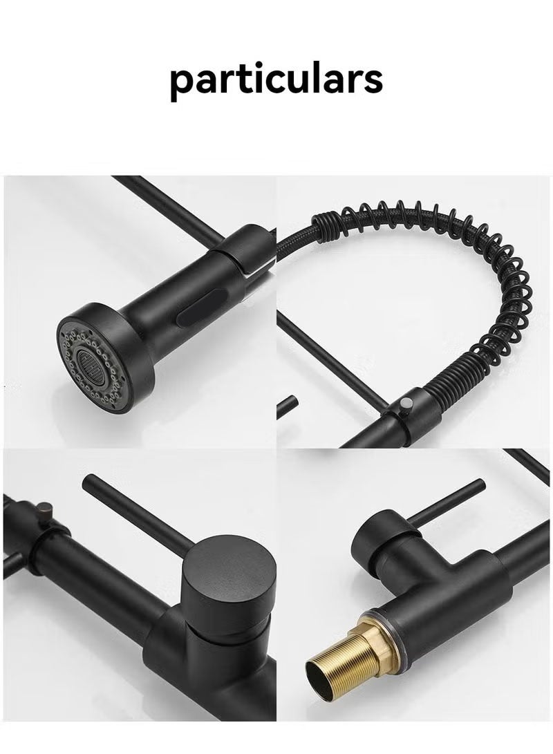 Kitchen Faucet with Pull Down Sprayer Stainless Steel Single Handle Pull Out Spring Sink Faucets - Image 5