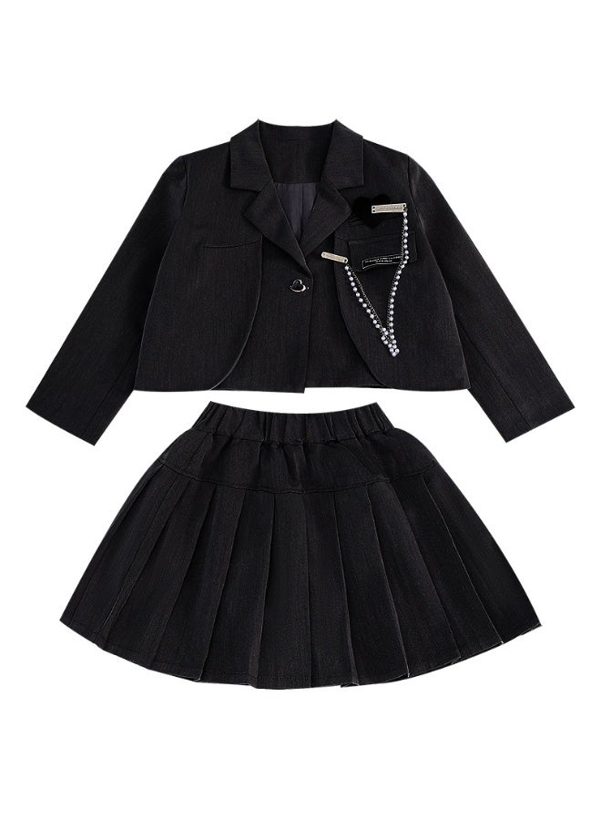 Shougu Girls' Fashionable Small Suit Set - Image 1