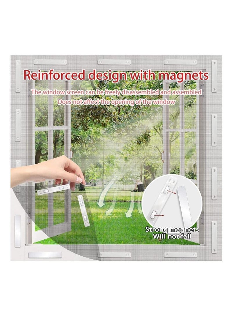 Magnet Window Screen Clip Magnetic Strip 12 Pieces Self-Adhesive for Fly Punch-Free Universal Fixing Clips Door Mesh Curtains - Image 3