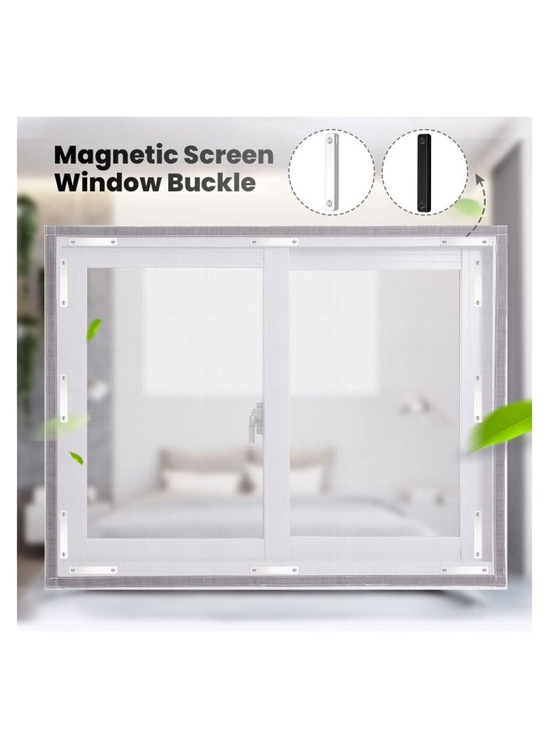 Magnet Window Screen Clip Magnetic Strip 12 Pieces Self-Adhesive for Fly Punch-Free Universal Fixing Clips Door Mesh Curtains - Image 5