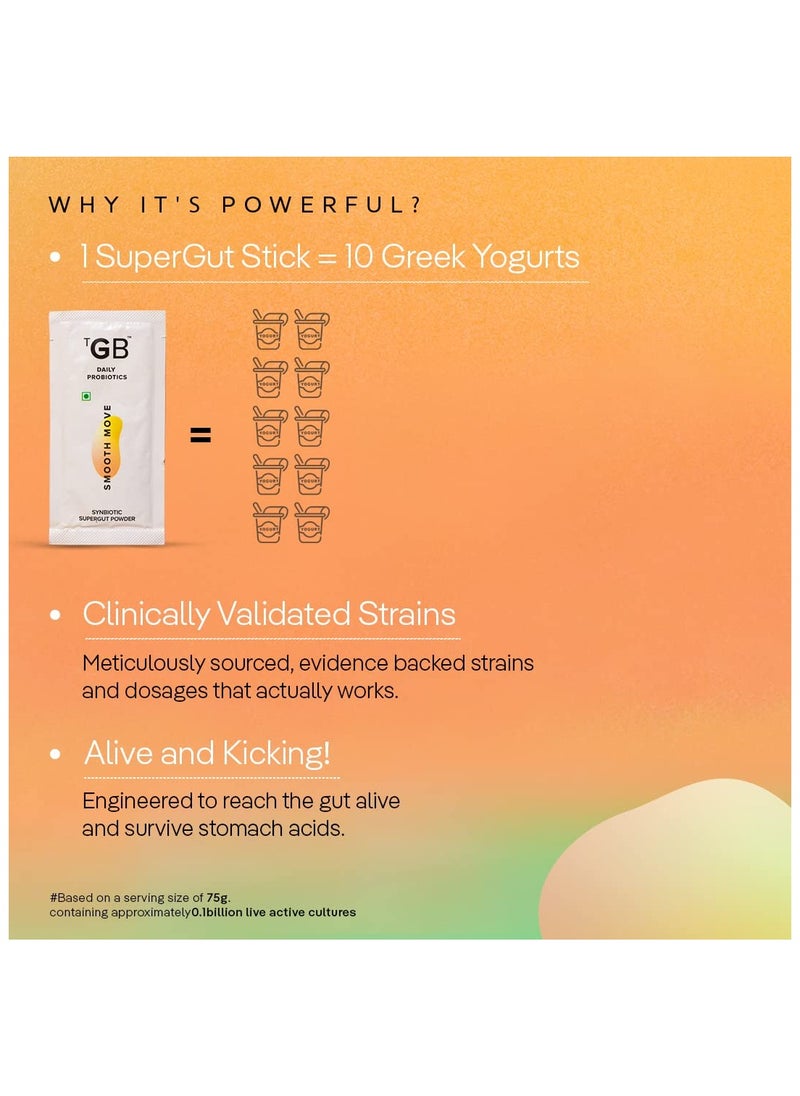 The Good Bug The Good Bug Smooth Move Supergut Powder For Constipation Relief And Bowel Movemen 15 Days Pack  - Image 3
