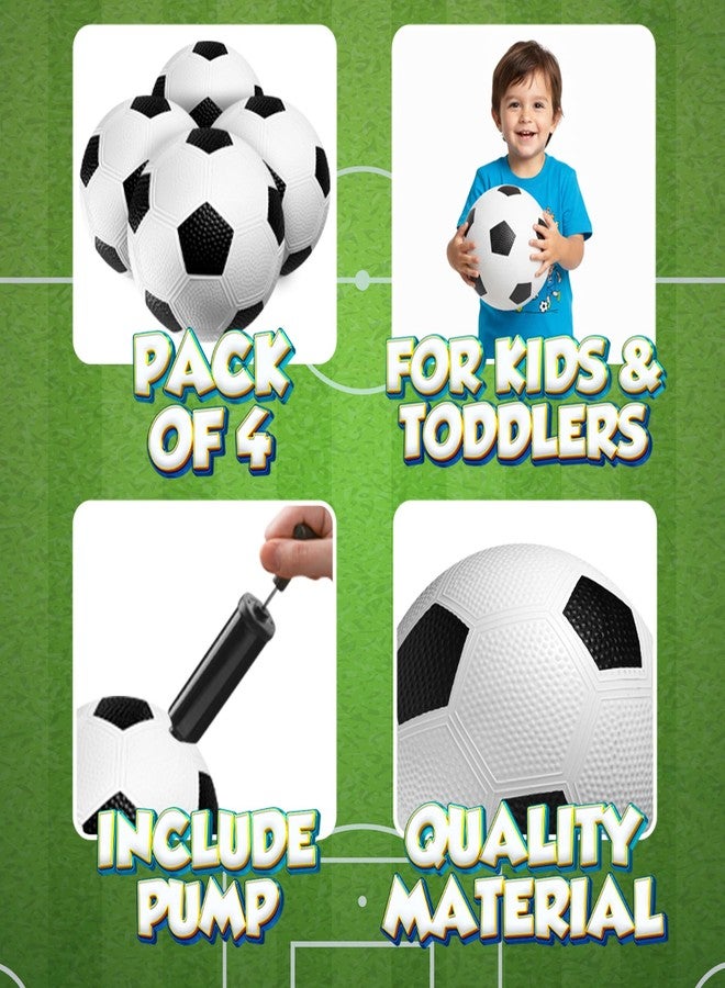 PlayBolt Size 3 Soccer Balls for Toddlers & Kids (4 Pack) - PVC Youth Soccer Balls - Small Beginner Sports & Practice Playground Balls for Backyard, Recess, School, Indoor or Outdoor with Pump - Image 2
