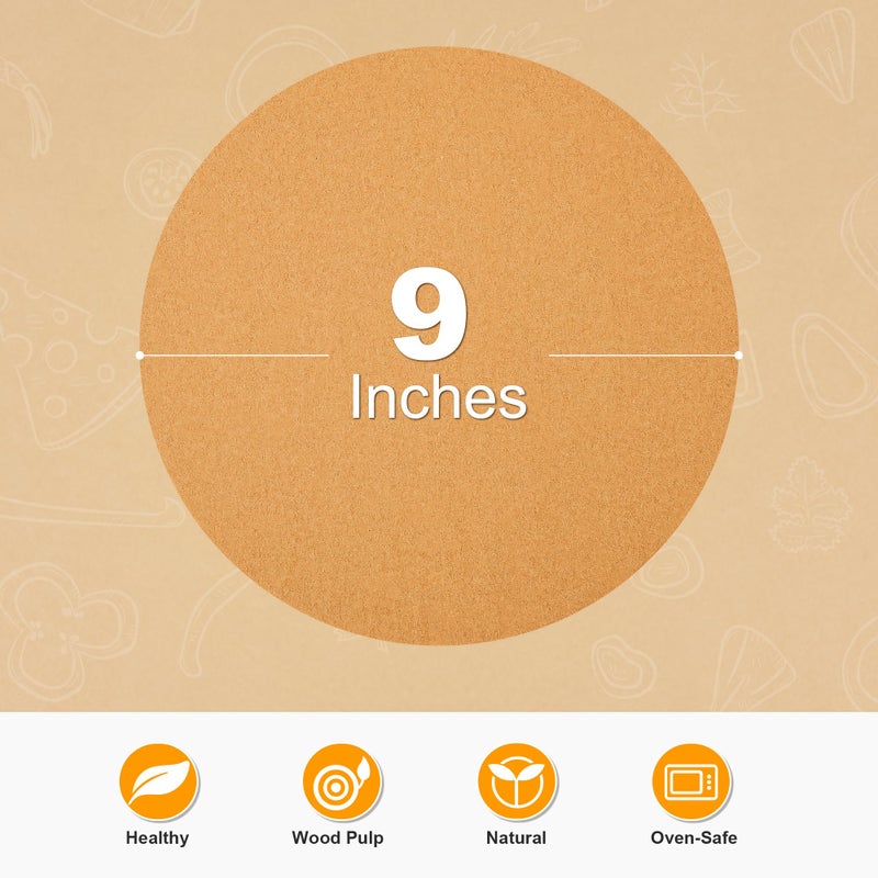 SMARTAKE 200 Pcs Unbleached Parchment Paper Baking Sheets Round, 9 Inches Non-Stick Precut Baking Parchment, for Baking Grilling Air Fryer Steaming Bread Cup Cake Cookie and More - Image 2