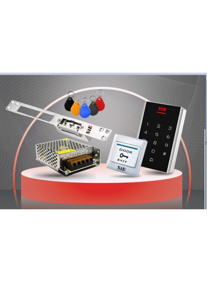 SIB Door Access Control System Kit – RFID Reader, Electric Lock, Exit Button, Power Supply, 5 RFID Cards - Image 2