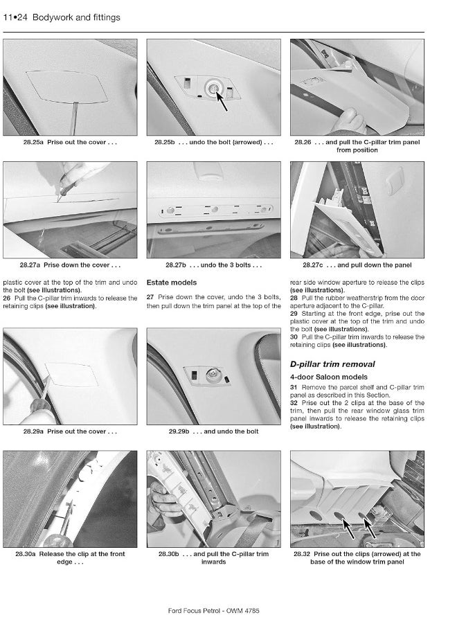 Ford Focus Petrol (05 - 11) 54 to 61 Haynes Repair Manual  - Image 2