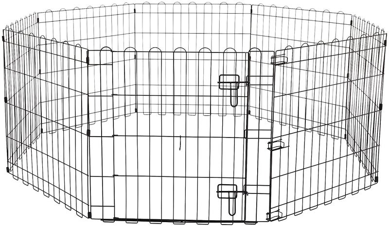 KittuPet Foldable Metal Pet Dog Exercise Fence Pen with Gate - 24 Inches, Extra Small - Image 5