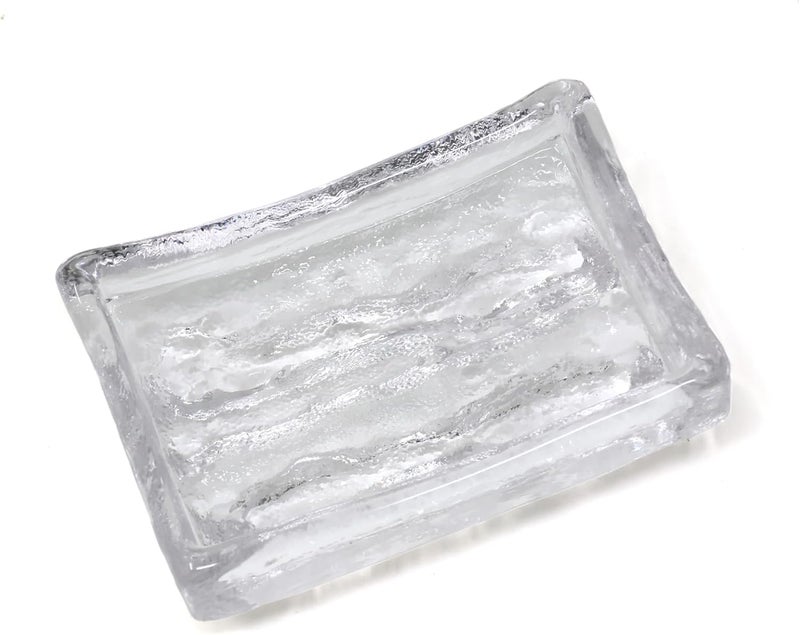 yueton 1 Pack Glass Sauce Dishes Seasoning Dish Creative Icebergs Shape Sauce Dish Sauce Dipping Plate Appetizer Tray Clear Sauce Holder Sushi Holder Soy Sauce Dish - Image 1