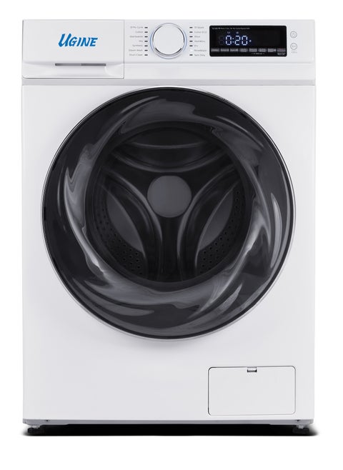 Ugine Front Load Washing Machine 13kg, WiFi, 100% Thermal Drying, Inverter, 23% Energy Saving, 11% Less Noise, White, UWMFLC13W