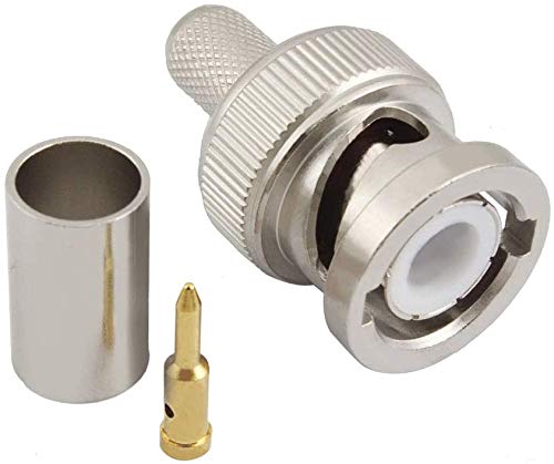 eifagur （Pack of 10） BNC Male Q9 Plug Crimp for RG6 5D-FB LMR300 Cable RF Coaxial Adapter Connector - Image 4