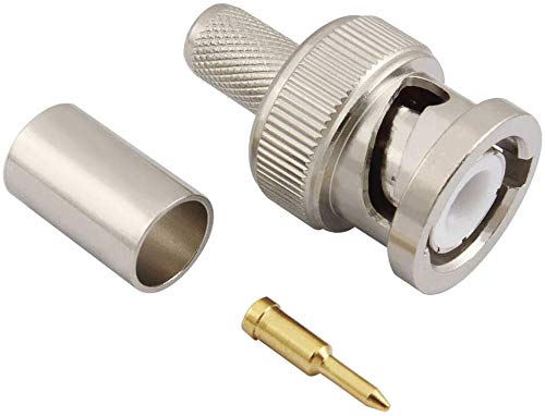 eifagur （Pack of 10） BNC Male Q9 Plug Crimp for RG6 5D-FB LMR300 Cable RF Coaxial Adapter Connector - Image 3
