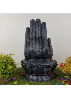 MERUPAM Merupam Hand Buddha Water Fountain for Home Decor with Multicolor LED Light with Crystal Ball Indoor Water Fountain for Home Decoration Showpiece Office Temple Decor M28  - Image 4